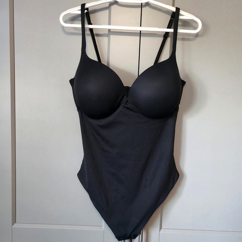 New SKIMS The Ultimate Underwire Thong Bodysuit Black XL NWT SL-THG-8044W